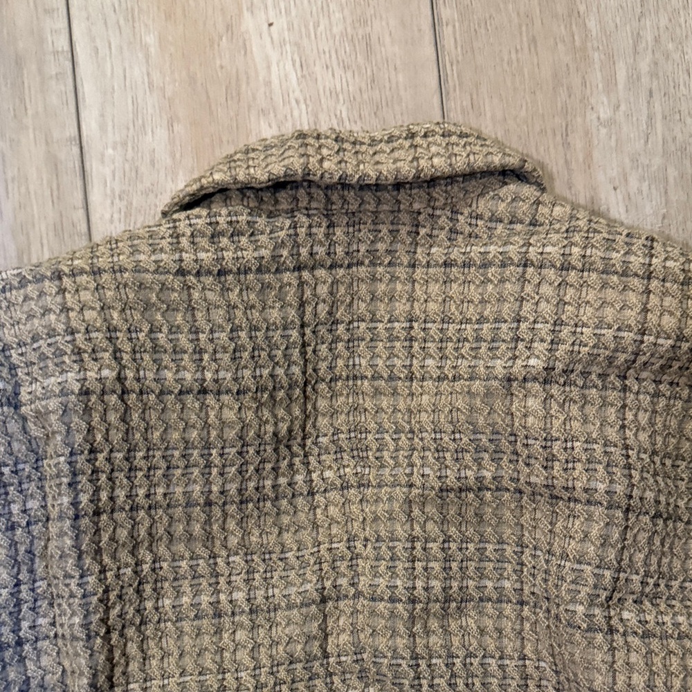 Giorgio Armani Tweed Plaid Blazer in Beige and Brown - Picture 9 of 10